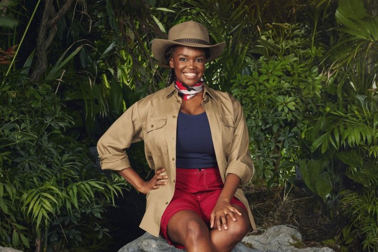 Oti appears in her Im A Celebrity uniform